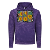Cloud Purple leather sunflower background Vintage Hoodie - AdoDesignShop
