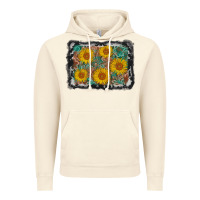 Vintage Artic leather sunflower background Vintage Hoodie - AdoDesignShop
