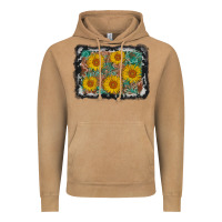Vintage Camel leather sunflower background Vintage Hoodie - AdoDesignShop