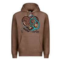 Chestnut nurse leopard heart Premium Hoodie - JahusDesignShop
