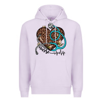 Lilac nurse leopard heart Premium Hoodie - JahusDesignShop