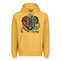 Mustard nurse leopard heart Premium Hoodie - JahusDesignShop