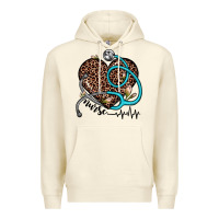 Sandshell nurse leopard heart Premium Hoodie - JahusDesignShop