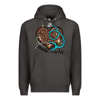 Smoke nurse leopard heart Premium Hoodie - JahusDesignShop