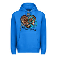 True Royal nurse leopard heart Premium Hoodie - JahusDesignShop