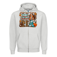 Dove Grey Fall American Football Autumn Mama Zipper Hoodie - LillyAllenDesigns