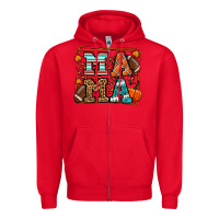 Red Fall American Football Autumn Mama Zipper Hoodie - LillyAllenDesigns