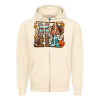 Sandshell Fall American Football Autumn Mama Zipper Hoodie - LillyAllenDesigns