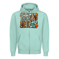 Seafoam Fall American Football Autumn Mama Zipper Hoodie - LillyAllenDesigns