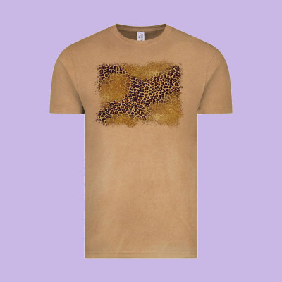 Leopard Background Vintage Tee Designed By Barkaloodesign