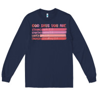 Navy god says you are Long Sleeve Tee - MaliasSmallBusiness