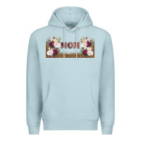 Blue Mist mom burgundy flowers with leopard Premium Hoodie - TumblerDesignByShophia