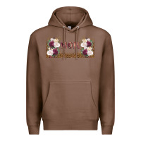 Chestnut mom burgundy flowers with leopard Premium Hoodie - TumblerDesignByShophia