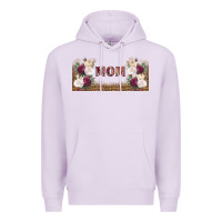 Lilac mom burgundy flowers with leopard Premium Hoodie - TumblerDesignByShophia