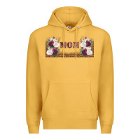 Mustard mom burgundy flowers with leopard Premium Hoodie - TumblerDesignByShophia