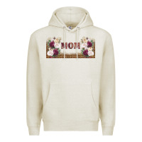 Oatmeal Heather mom burgundy flowers with leopard Premium Hoodie - TumblerDesignByShophia