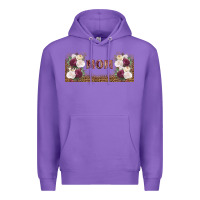 Purple mom burgundy flowers with leopard Premium Hoodie - TumblerDesignByShophia
