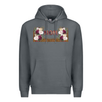 Rock mom burgundy flowers with leopard Premium Hoodie - TumblerDesignByShophia