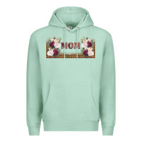 Seafoam mom burgundy flowers with leopard Premium Hoodie - TumblerDesignByShophia