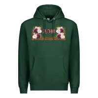 Sports Green mom burgundy flowers with leopard Premium Hoodie - TumblerDesignByShophia