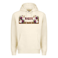 Tofu mom burgundy flowers with leopard Premium Hoodie - TumblerDesignByShophia