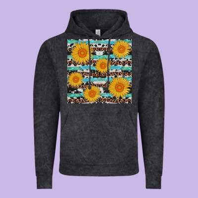 Sunflower Western Seamless Vintage Hoodie Designed By Adodesignshop
