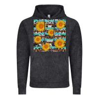 Vintage Black sunflower western seamless Vintage Hoodie - AdoDesignShop