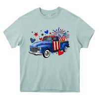 Arona 4th of July American flag truck Heavy Core Tee - Neo Western