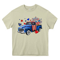 Mossy 4th of July American flag truck Heavy Core Tee - Neo Western