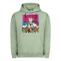 Pigment Oil Green western hey cowboy Urban Hoodie - OliviaCreatesArt