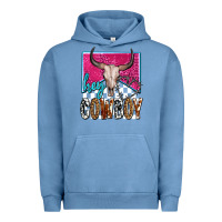 Pigment Pebble Blue western hey cowboy Urban Hoodie - OliviaCreatesArt