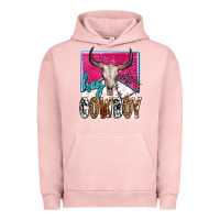 Pigment Salmon western hey cowboy Urban Hoodie - OliviaCreatesArt