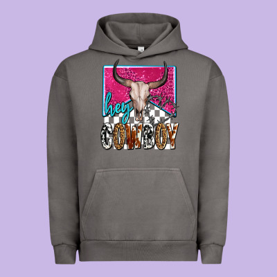 Western Hey Cowboy Urban Hoodie Designed By Oliviacreatesart