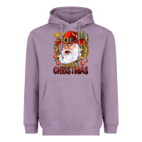Lavender Cowboy Christas Santa Heavyweight Hoodie - NancyCooperArtShop