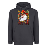 Smoke Cowboy Christas Santa Heavyweight Hoodie - NancyCooperArtShop