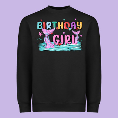 Birthday Girl Heavyweight Sweatshirt Designed By Maliassmallbusiness