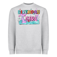 Heather Grey birthday girl Heavyweight Sweatshirt - MaliasSmallBusiness
