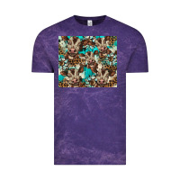 Cloud Purple western cowhide sunflower baby cow Vintage Tee - BarkalooDesign