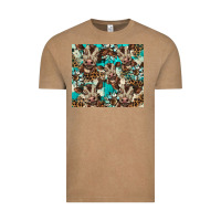 Vintage Coffee western cowhide sunflower baby cow Vintage Tee - BarkalooDesign