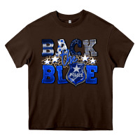 Chocolate Brown Back to blue 4th of July 4th of july Heavy Core Tee - CowGirlArtShop
