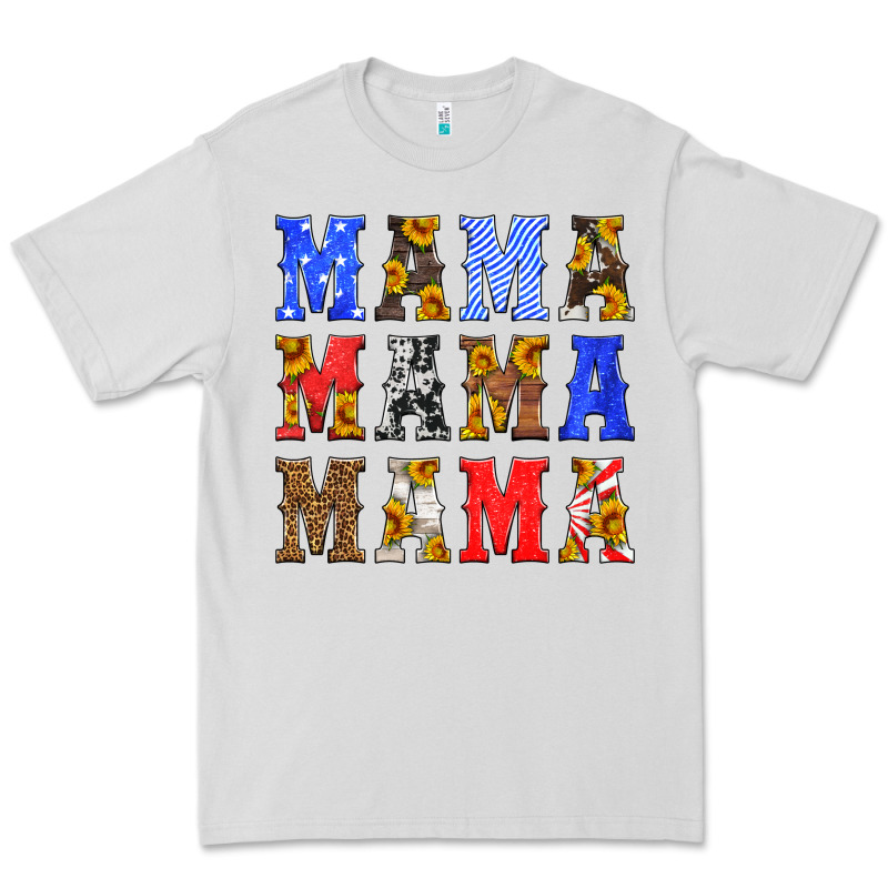 Mama American Flag 4th Of July Premium Tee by HRA Design Shop | Teevron