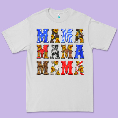 Mama American Flag 4th Of July Premium Tee Designed By Hra Design Shop