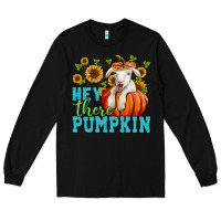 Black Hey there pumpkin Lamb Long Sleeve Tee - NancyCooperArtShop