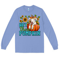 Colony Blue Hey there pumpkin Lamb Long Sleeve Tee - NancyCooperArtShop