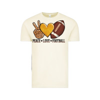 Peace Love Football Vintage Tee | Teevron
