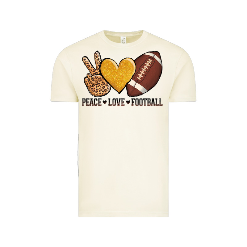 Peace Love Football Vintage Tee by AdoDesignShop | Teevron