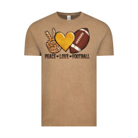 Vintage Coffee peace love football Vintage Tee - AdoDesignShop