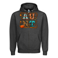 Charcoal Heather Fall Autumn Leopard Aunt Zipper Hoodie - LillyAllenDesigns