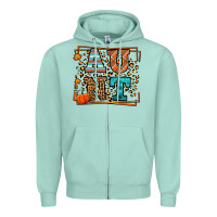 Seafoam Fall Autumn Leopard Aunt Zipper Hoodie - LillyAllenDesigns