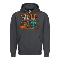 Smoke Fall Autumn Leopard Aunt Zipper Hoodie - LillyAllenDesigns